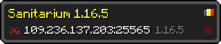 Userbar 320x64 in minecraft style for 109.236.137.203:25565