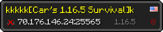 Userbar 320x64 in minecraft style for 70.176.146.24:25565