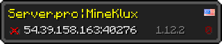 Userbar 320x64 in Minecraft-Stil für den Server 54.39.158.163:40276