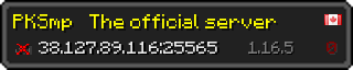 Userbar 320x64 in Minecraft-Stil für den Server 38.127.89.116:25565