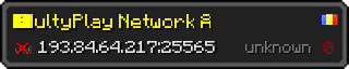 Userbar 320x64 in minecraft style for 193.84.64.217:25565