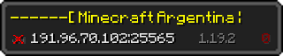 Userbar 320x64 in Minecraft-Stil für den Server 191.96.70.102:25565