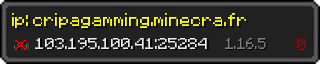 Userbar 320x64 in Minecraft-Stil für den Server 103.195.100.41:25284