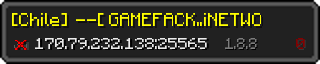 Userbar 320x64 in minecraft style for 170.79.232.138:25565