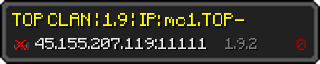 Userbar 320x64 in minecraft style for 45.155.207.119:11111