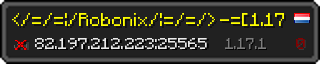 Userbar 320x64 in minecraft style for 82.197.212.223:25565