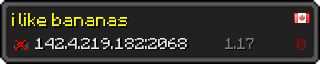 Userbar 320x64 in minecraft style for 142.4.219.182:2068