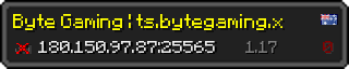 Userbar 320x64 in Minecraft-Stil für den Server 180.150.97.87:25565