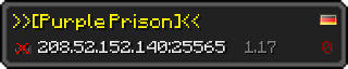 Userbar 320x64 in Minecraft-Stil für den Server 208.52.152.140:25565