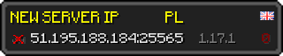 Userbar 320x64 in Minecraft-Stil für den Server 51.195.188.184:25565