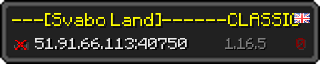 Userbar 320x64 in minecraft style for 51.91.66.113:40750