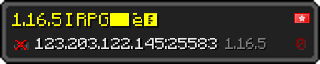 Userbar 320x64 in minecraft style for 123.203.122.145:25583