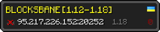 Userbar 320x64 in minecraft style for 95.217.226.152:20252