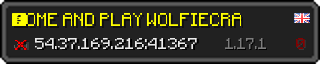 Userbar 320x64 in Minecraft-Stil für den Server 54.37.169.216:41367