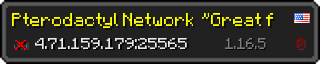 Userbar 320x64 in minecraft style for 4.71.159.179:25565