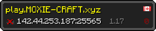 Userbar 320x64 in Minecraft-Stil für den Server 142.44.253.187:25565