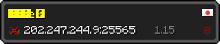 Userbar 320x64 in minecraft style for 202.247.244.9:25565