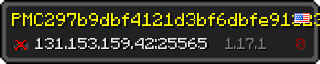 Userbar 320x64 in Minecraft-Stil für den Server 131.153.159.42:25565