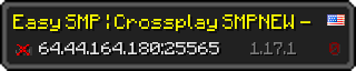 Userbar 320x64 in Minecraft-Stil für den Server 64.44.164.180:25565