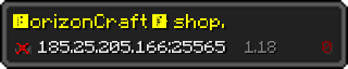 Userbar 320x64 in Minecraft-Stil für den Server 185.25.205.166:25565