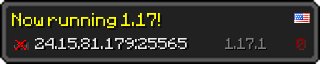 Userbar 320x64 in minecraft style for 24.15.81.179:25565