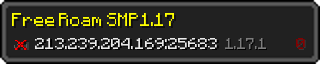 Userbar 320x64 in minecraft style for 213.239.204.169:25683