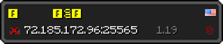 Userbar 320x64 in Minecraft-Stil für den Server 72.185.172.96:25565