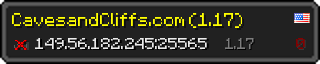 Userbar 320x64 in Minecraft-Stil für den Server 149.56.182.245:25565