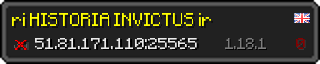 Userbar 320x64 in Minecraft-Stil für den Server 51.81.171.110:25565