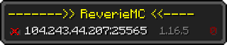 Userbar 320x64 in Minecraft-Stil für den Server 104.243.44.207:25565