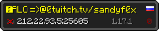 Userbar 320x64 in minecraft style for 212.22.93.5:25605