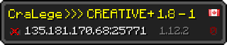 Userbar 320x64 in minecraft style for 135.181.170.68:25771