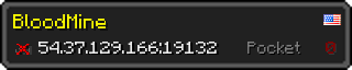 Userbar 320x64 in Minecraft-Stil für den Server 54.37.129.166:19132