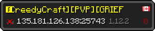 Userbar 320x64 in minecraft style for 135.181.126.138:25743