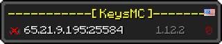 Userbar 320x64 in Minecraft-Stil für den Server 65.21.9.195:25584