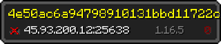 Userbar 320x64 in Minecraft-Stil für den Server 45.93.200.12:25638