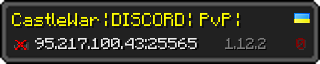 Userbar 320x64 in Minecraft-Stil für den Server 95.217.100.43:25565