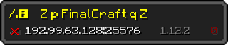 Userbar 320x64 in Minecraft-Stil für den Server 192.99.63.128:25576