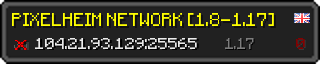 Userbar 320x64 in minecraft style for 104.21.93.129:25565