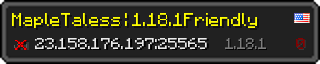 Userbar 320x64 in minecraft style for 23.158.176.197:25565