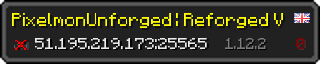 Userbar 320x64 in Minecraft-Stil für den Server 51.195.219.173:25565