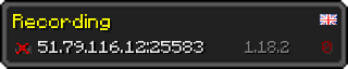 Userbar 320x64 in minecraft style for 51.79.116.12:25583