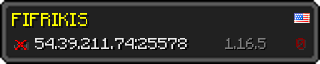 Userbar 320x64 in minecraft style for 54.39.211.74:25578