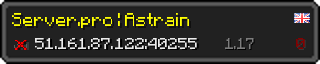 Userbar 320x64 in minecraft style for 51.161.87.122:40255