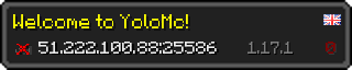 Userbar 320x64 in Minecraft-Stil für den Server 51.222.100.88:25586