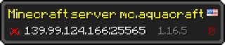 Userbar 320x64 in Minecraft-Stil für den Server 139.99.124.166:25565