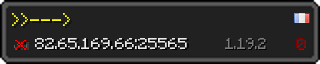 Userbar 320x64 in minecraft style for 82.65.169.66:25565