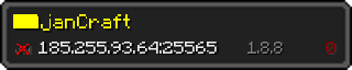 Userbar 320x64 in minecraft style for 185.255.93.64:25565