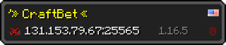 Юзербар 320x64 в стиле майнкрафт для сервера 131.153.79.67:25565