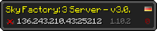 Userbar 320x64 in Minecraft-Stil für den Server 136.243.210.43:25212